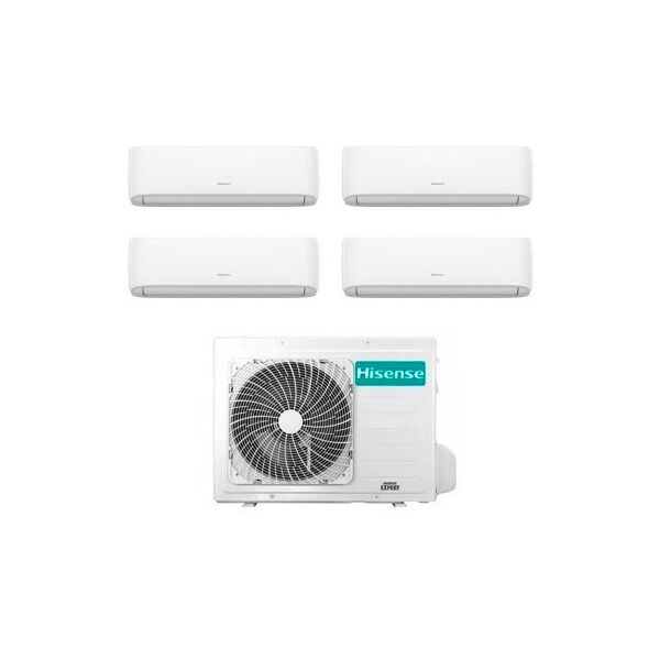 climatizzatore inverter hisense hi comfort wi-fi quadri split 9000+9000+9000+12000 btu 4amw81u4raa r-32 a++