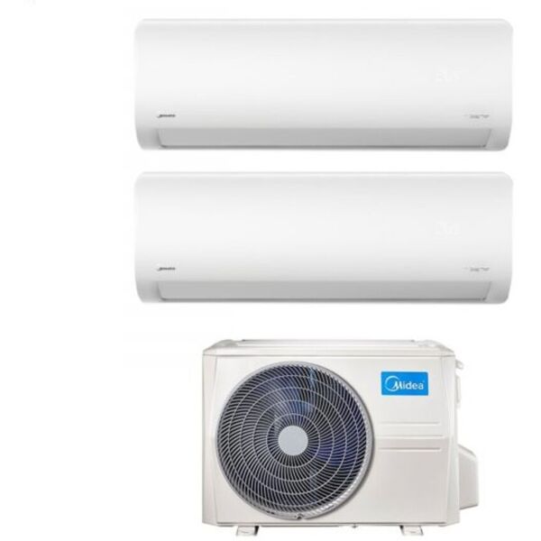 climatizzatore condizionatore midea dual split inverter serie xtreme 9+9 con m2og-14hfn8 r-32 wi-fi integrato 9000+9000 btu - novità