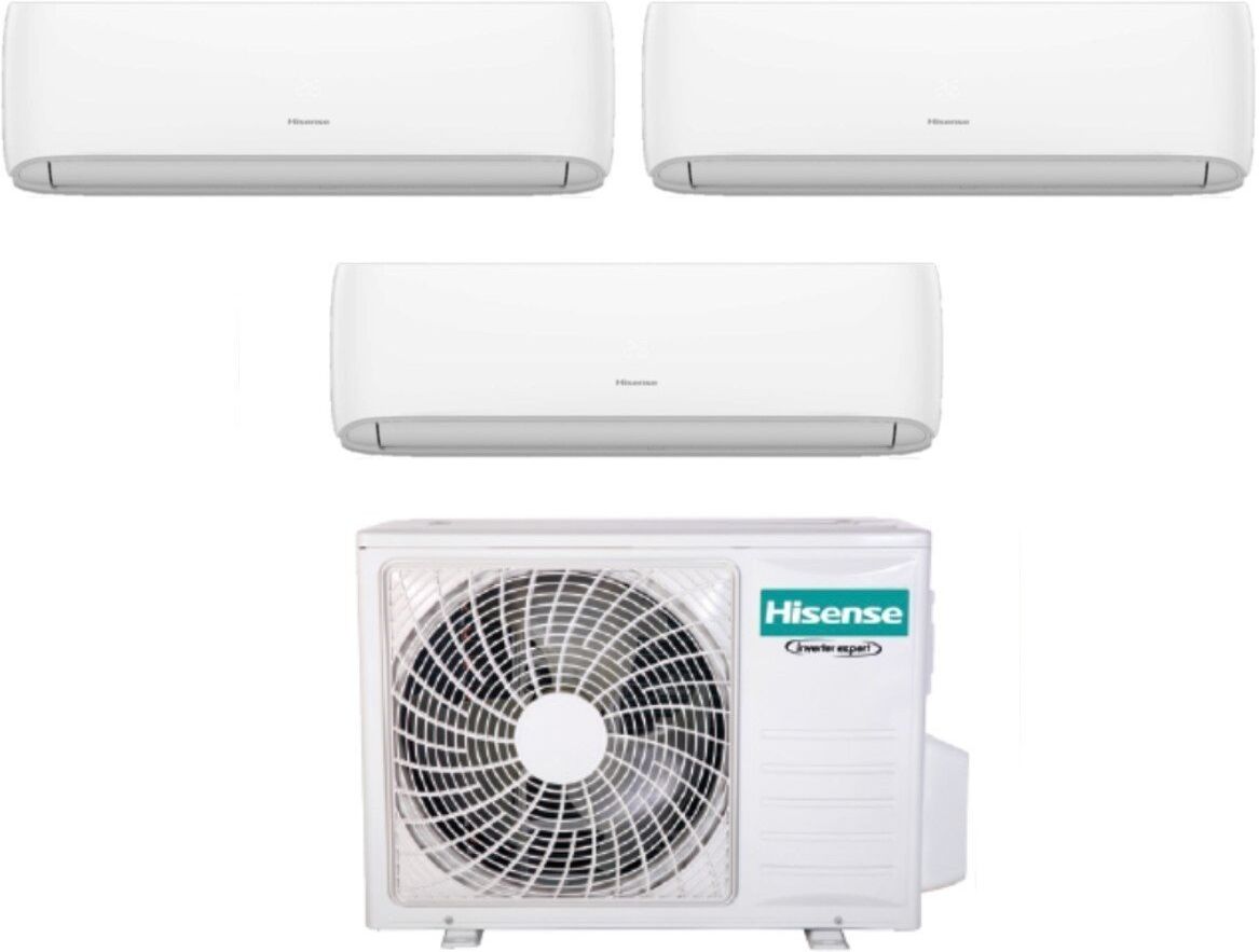 climatizzatore condizionatore hisense trial split inverter serie hi-comfort 9+9+12 con 3amw62u4rfa r-32 wi-fi integrato 9000+9000+12000 – novità