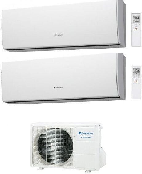 climatizzatore condizionatore dual split a parete fuji inverter serie lu 9000+9000 con rog18l