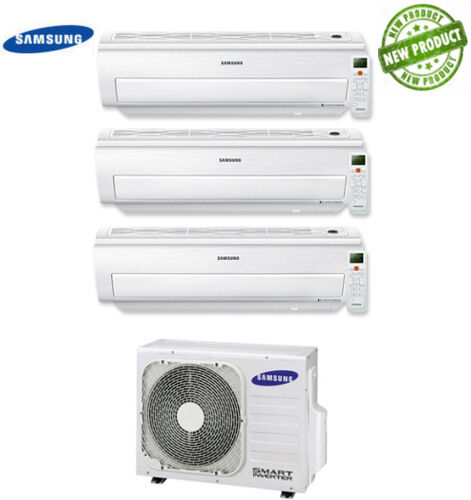 climatizzatore condizionatore samsung inverter trial split ar5500m smart wi-fi 7000+9000+9000 con aj052mcj 7+9+9 a+/a