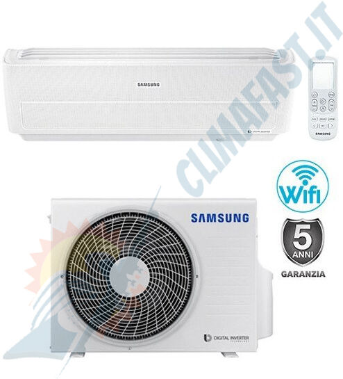 climatizzatore condizionatore samsung inverter windfree evo 9000 btu r-32 classe a++ ar09rxpxbw wi-fi - new