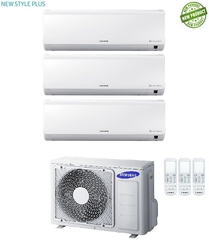 climatizzatore condizionatore samsung trial split inverter new style plus 9000+9000+12000 con aj068mcj modello 2017