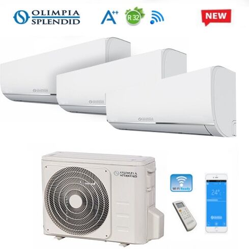 climatizzatore condizionatore trial split olimpia splendid nexya s4 e inverter 9+12+12 con os-cemeh26ei wi-fi ready r32 new