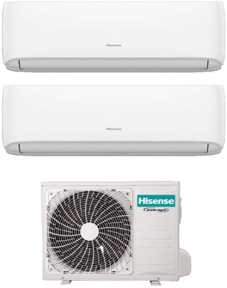 climatizzatore condizionatore hisense dual split inverter serie hi-comfort 7+9 con 2amw42u4rgc r-32 wi-fi integrato 7000+9000 – novità