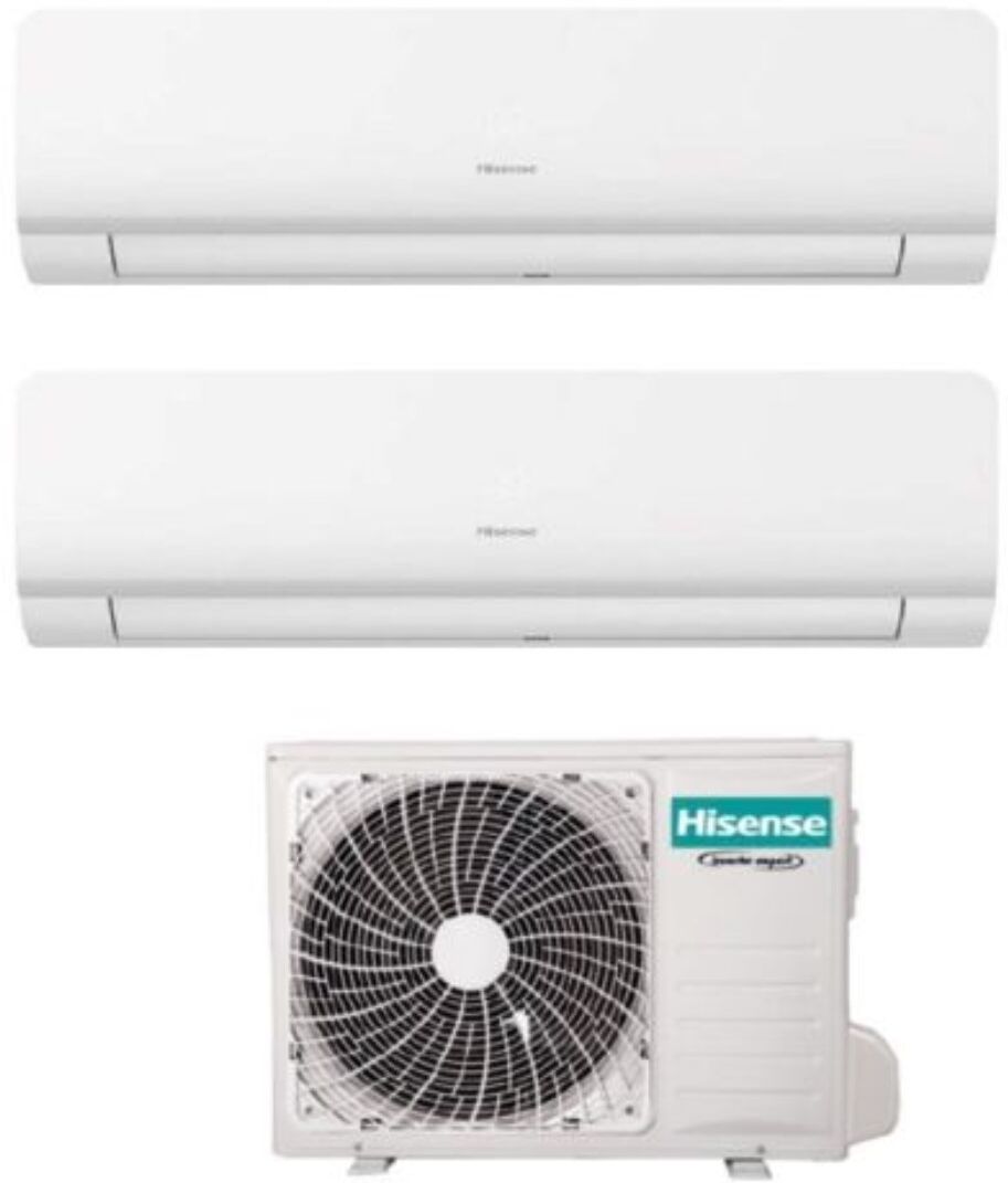 climatizzatore condizionatore hisense dual split inverter serie new energy 12+12 con 2amw52u4rxc r-32 wi-fi integrato 12000+12000 – novità