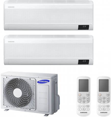 climatizzatore condizionatore dual split inverter samsung serie windfree avant 9000+9000 btu con aj050txj2kg/eu a+++ wi-fi 9+9 r-32 : climafast