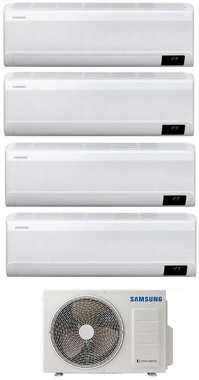 climatizzatore condizionatore samsung quadri split inverter serie windfree elite 7+9+12+12 con aj080txj4kg r-32 wi-fi integrato 7000+9000+12000+12000 : climafast