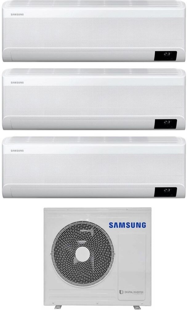 climatizzatore condizionatore samsung trial split inverter serie windfree elite 7+7+7 con aj068txj3kg r-32 wi-fi integrato 7000+7000+7000 : climafast