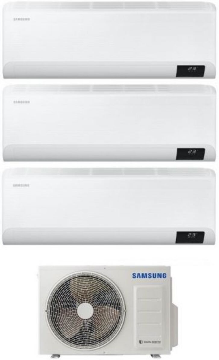 climatizzatore condizionatore trial split inverter samsung serie windfree elite 7000+7000+12000 btu con aj052txj3kg a+++ wi-fi 7+7+12 r-32 : climafast