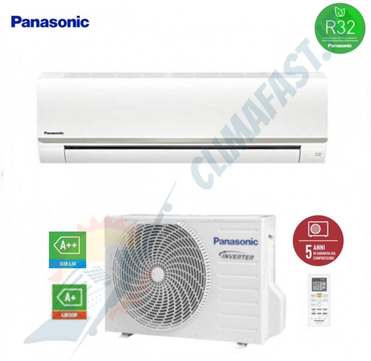 Panasonic CLIMATIZZATORE CONDIZIONATORE PANASONIC INVERTER serie FZ 12000 BTU CS-FZ35UKE R-32 classe A++ Wi-Fi OPTIONAL