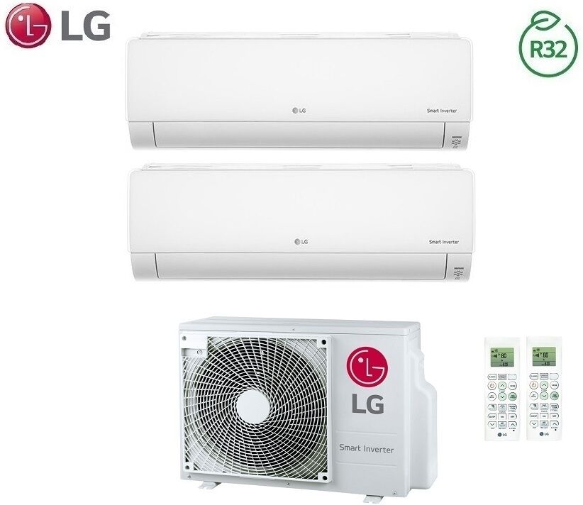 Climatizzatore Condizionatore LG Dual Split Inverter Deluxe R-32 9000+12000 con MU2R15 9+12 Wi-Fi - NEW 2018