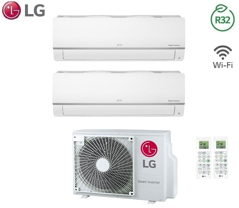 Climatizzatore Condizionatore LG Dual Split Inverter LIBERO PLUS R-32 9000+15000 con MU2R17 9+15 Wi-Fi - NEW 2018