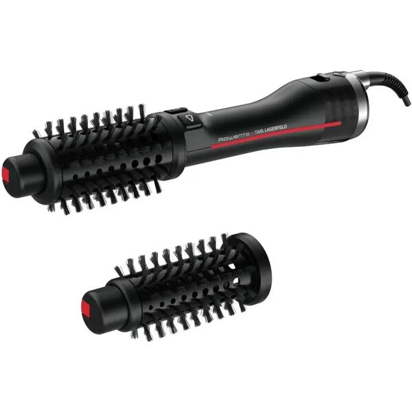 rowenta k-pro stylist cf961lf0 messa in piega spazzola ad aria calda vapore nero-rosso 750w 1.8mt