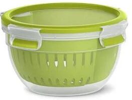 EMSA Clip & Go Fruit Bowl Rotondo Scatola 1,1 L Verde, Trasparente 1 pz