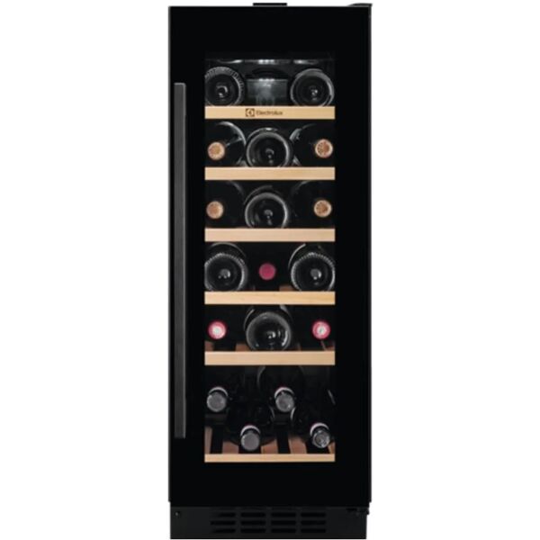 electrolux ewus020b5b cantinetta vino 20 bottiglie classe energetica g 6 ripiani in legno 82cm nero