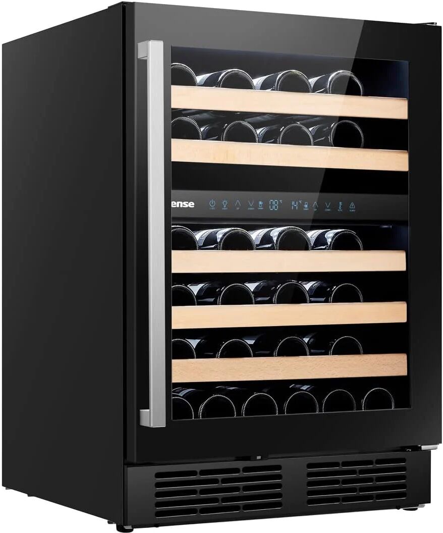 Hisense Rw17w4nwlg0 Cantinetta 32 Bottiglie Classe Energetica G Ripiani Con Frontalino In Legno Protezione Raggi Uv Dual Temperature Zone 86,2 Cm Ner