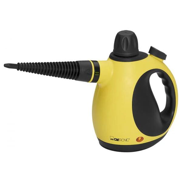 clatronic dr 3653 pulitore a vapore portatile 0.25l 1050w nero, giallo