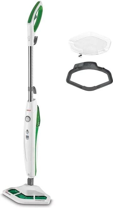 polti pteu0272 vaporetto sv400_hygiene scopa a vapore compatta senza sacco 2 in 1 capacita' 300 ml potenza 1500 w bianco-verde