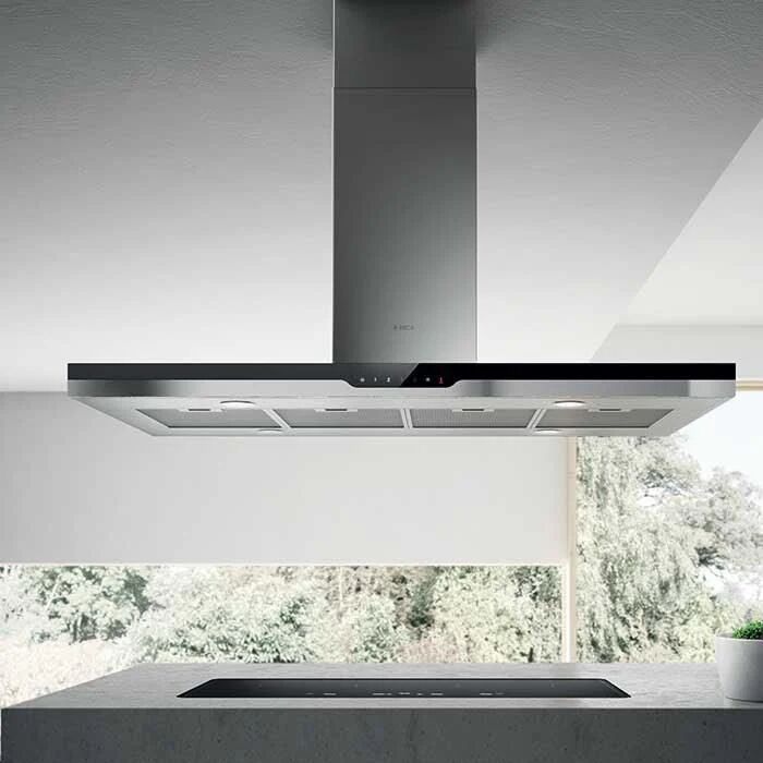 elica prf0110535 top sense cappa ad isola ixbl-f-120x60 nera acciaio inox classe a