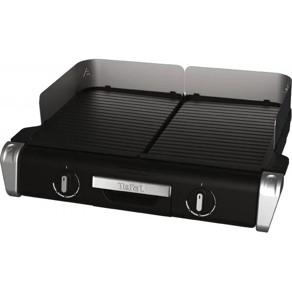 tefal tg8000 barbecue per l'aperto e bistecchiera grill elettrico nero, argento 2400 w