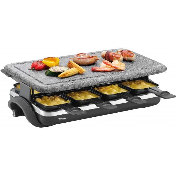 trisa electronics 7558,4212 griglia per raclette 8 persona(e) nero, grigio 1500 w