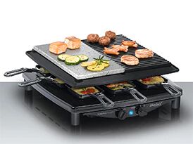 steba rc 4 plus griglia per raclette nero