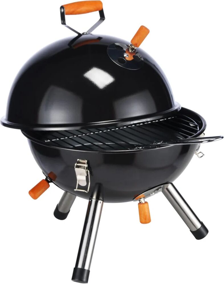 hi mini griglia kettle per barbecue a carbone nera