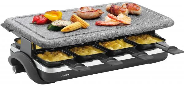 trisa electronics 7558,4212 griglia per raclette 8 persona(e) nero, grigio 1500 w