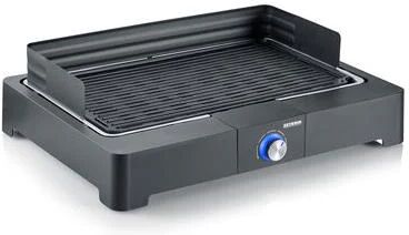 severin pg8567 barbecue per l'aperto e bistecchiera grill da tavolo elettrico nero 2200 w