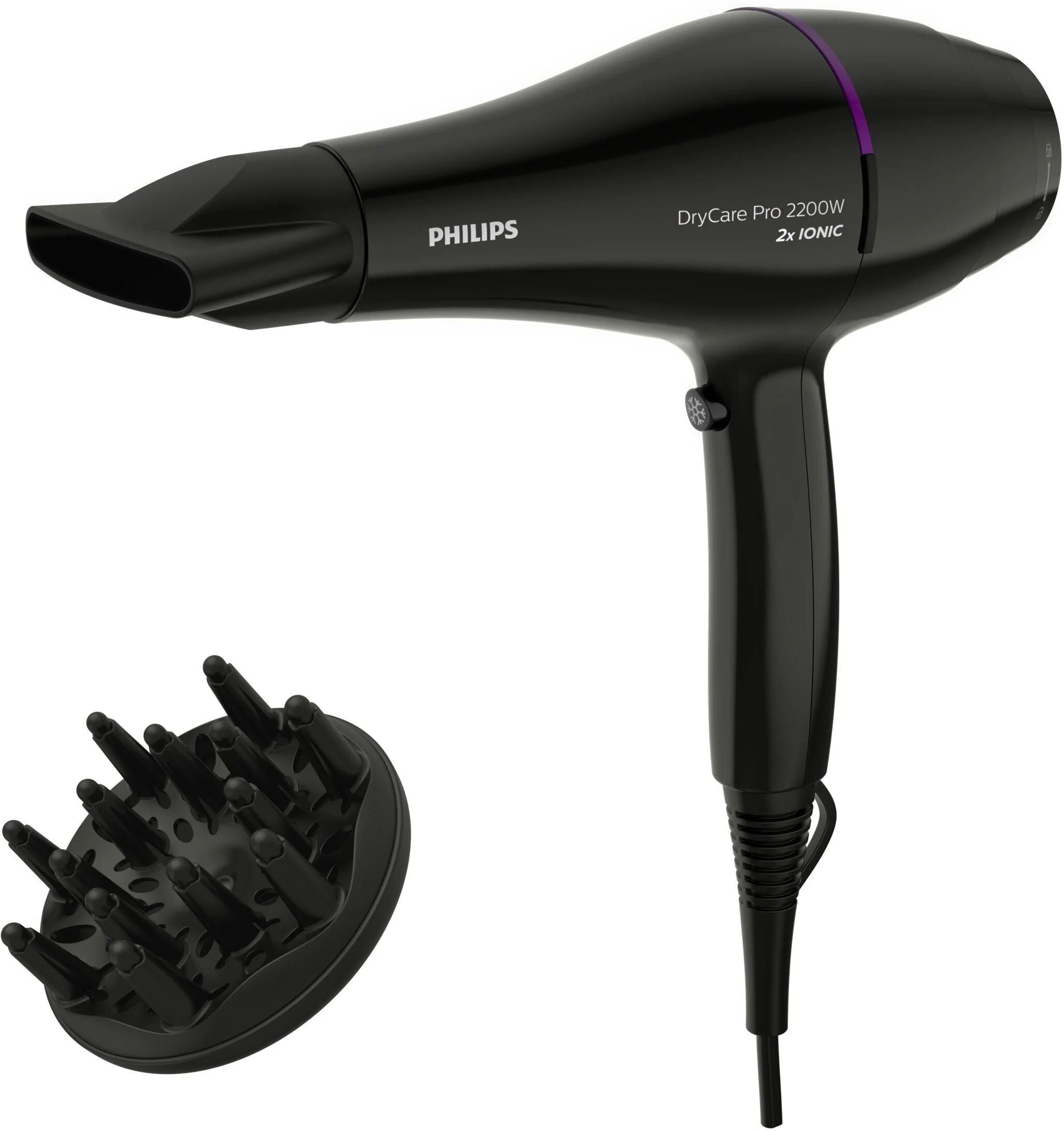 philips bhd274-00 drycare pro asciugacapelli professionale potenza 2200 w nero