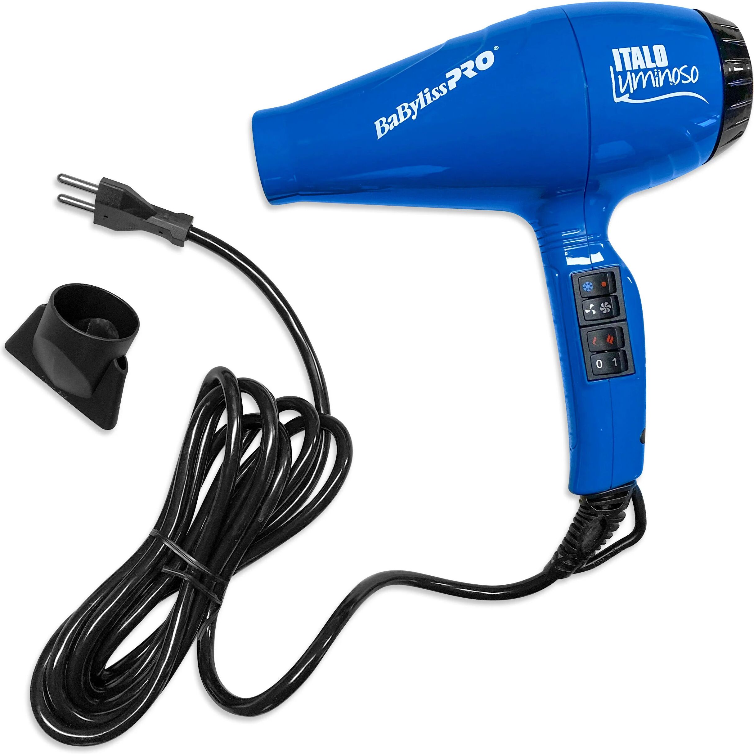 babyliss pro asciugacapelli italo luminoso blu 2100 w made in italy