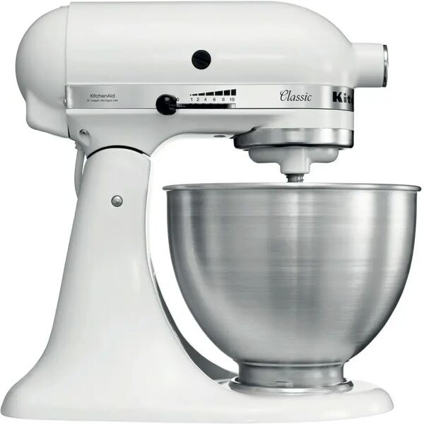 sbattitore con frusta kitchenaid 5k45ssewh metallo acciaio inossidabile zinco