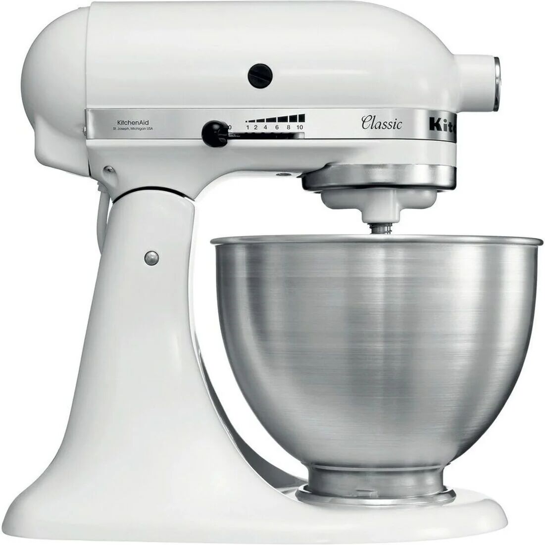 Sbattitore con frusta KitchenAid 5K45SSEWH Metallo Acciaio inossidabile Zinco