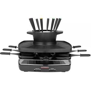 gastroback raclette fondue set family and friends 8 persona(e) 1200 w nero