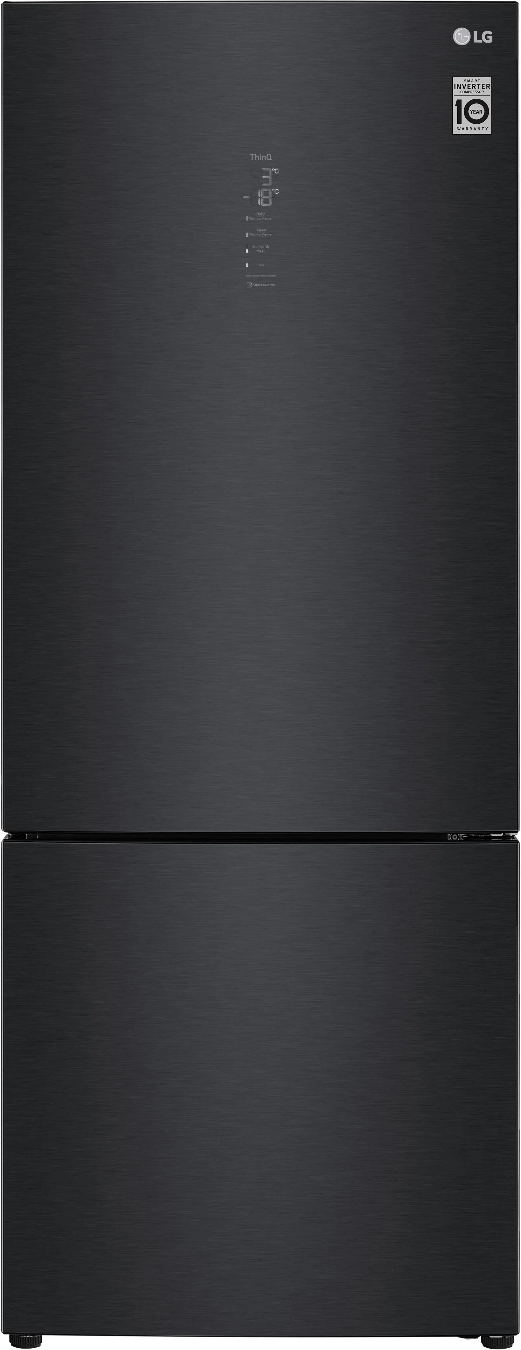 LG Gbb569mcamn Frigorifero Combinato Capacita' 500 Litri Classe Energetica E Total No Frost WI-Fi Larghezza 70,5 Cm Altezza 185 Cm Nero Matte Black S