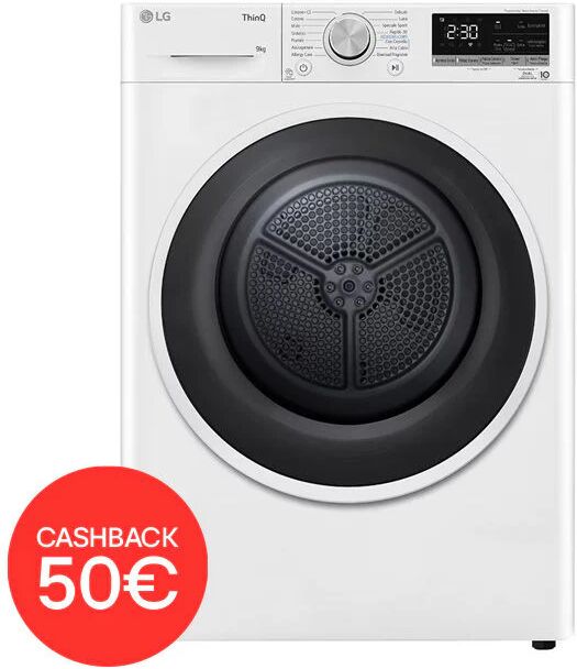 LG Rh90v5av6n Asciugatrice 9kg Classe Energetica A WI-fi