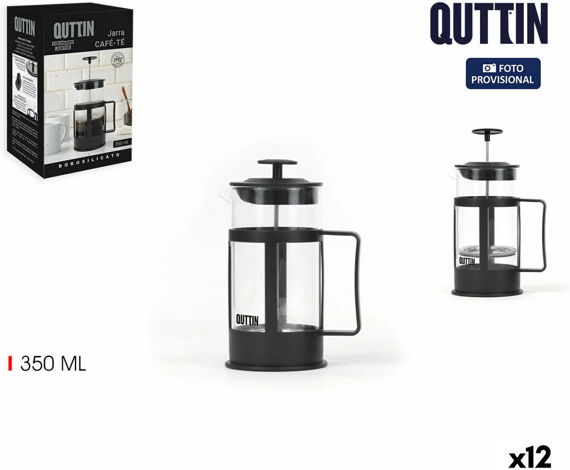 Caffettiera a Stantuffo Quttin 350 ml 10 x 8 x 15,5 cm