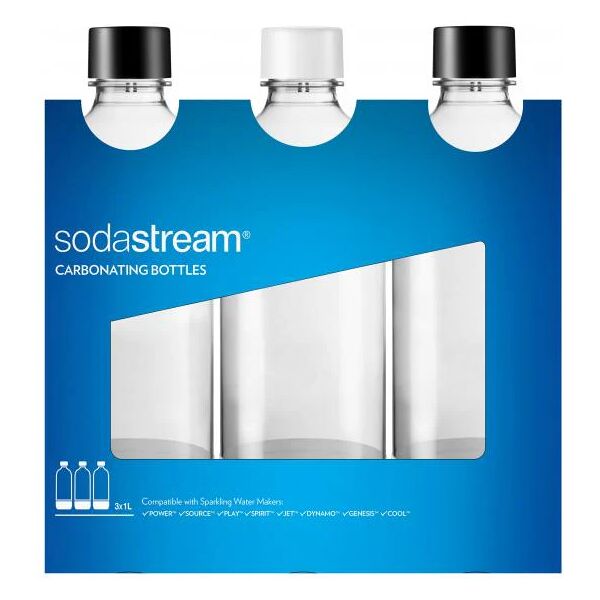 sodastream confezione da 3 bottiglie in pet universali