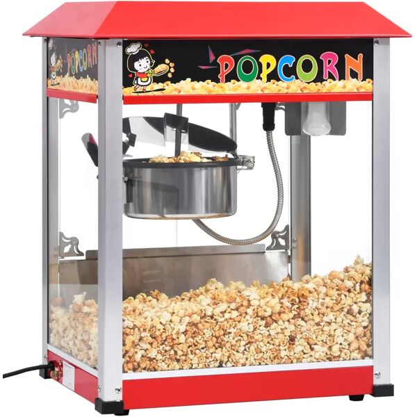 vidaxl macchina per popcorn con pentola in teflon 1400 w