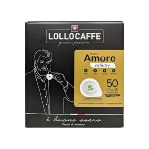 Lollocaffe Cialda monodose di caffÃ¨ tostato Lollo CaffÃ¨ Linea Amore - Gusto eslusivo - Cialde 44mm. Conf 50 Pezzi cialde