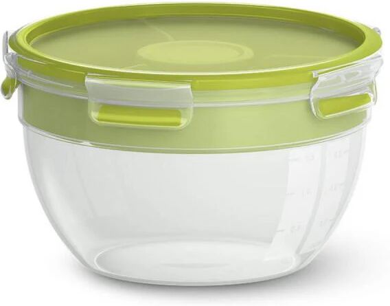 EMSA CLIP & GO Salad box XL Rotondo Scatola 2,6 L Verde, Trasparente 3 pezzo(i)