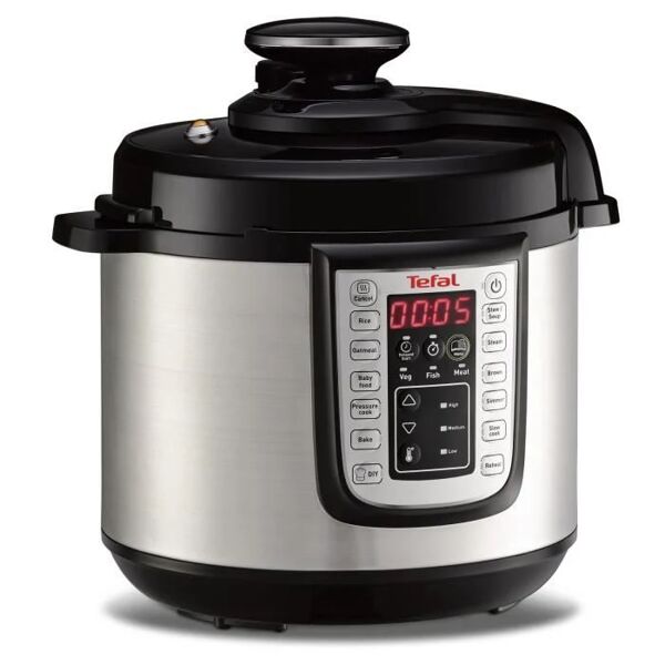 tefal cy505e10 fast&delicious multicooker, 25 programmi, cottura a pressione, tecnologia safe pressure, fino a 6 persone