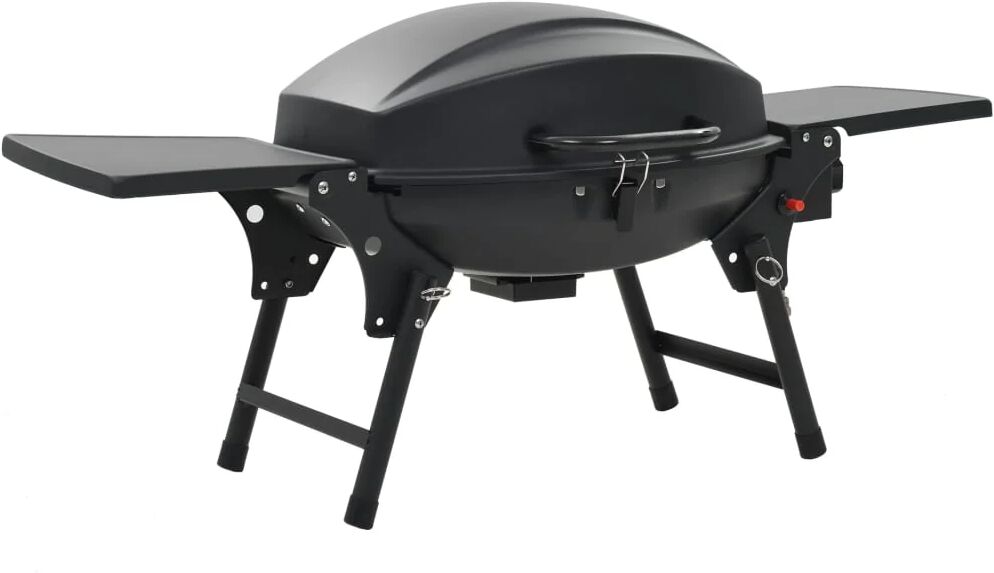 vidaxl barbecue e griglia a gas portatile con fornello nero