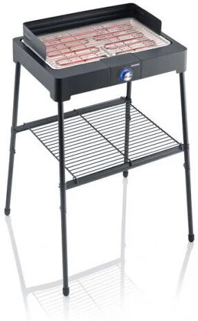 severin pg8566 barbecue per l'aperto e bistecchiera grill elettrico nero 2200 w