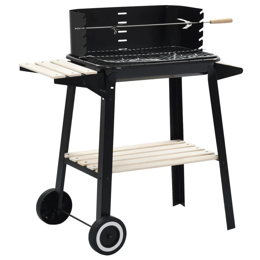 Vidaxl Barbecue Mobile a Carbonella con Ruote