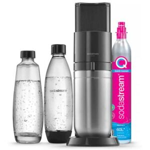 sodastream duoncb - black duo machine pack 4 bottiglie (2 decanter duo + 2 fusibile lv) + 1 bombola di scambio cqc