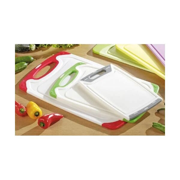 esmeyer star tagliere da cucina rettangolare plastica verde, grigio, rosso, bianco