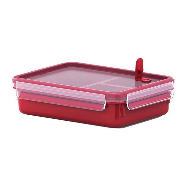 emsa 517775 lunch container 1.2l polipropilene (pp), elastomero termoplastico (tpe) rosso, trasparente 1pezzo(i) contenitore portapranzo