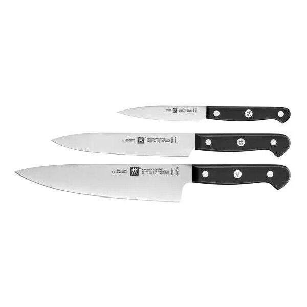 zwilling 36130-003-0 set de 3 couteaux, acier inoxydable, noir, 34 x 14 x 3 cm 3 pz set di coltelli